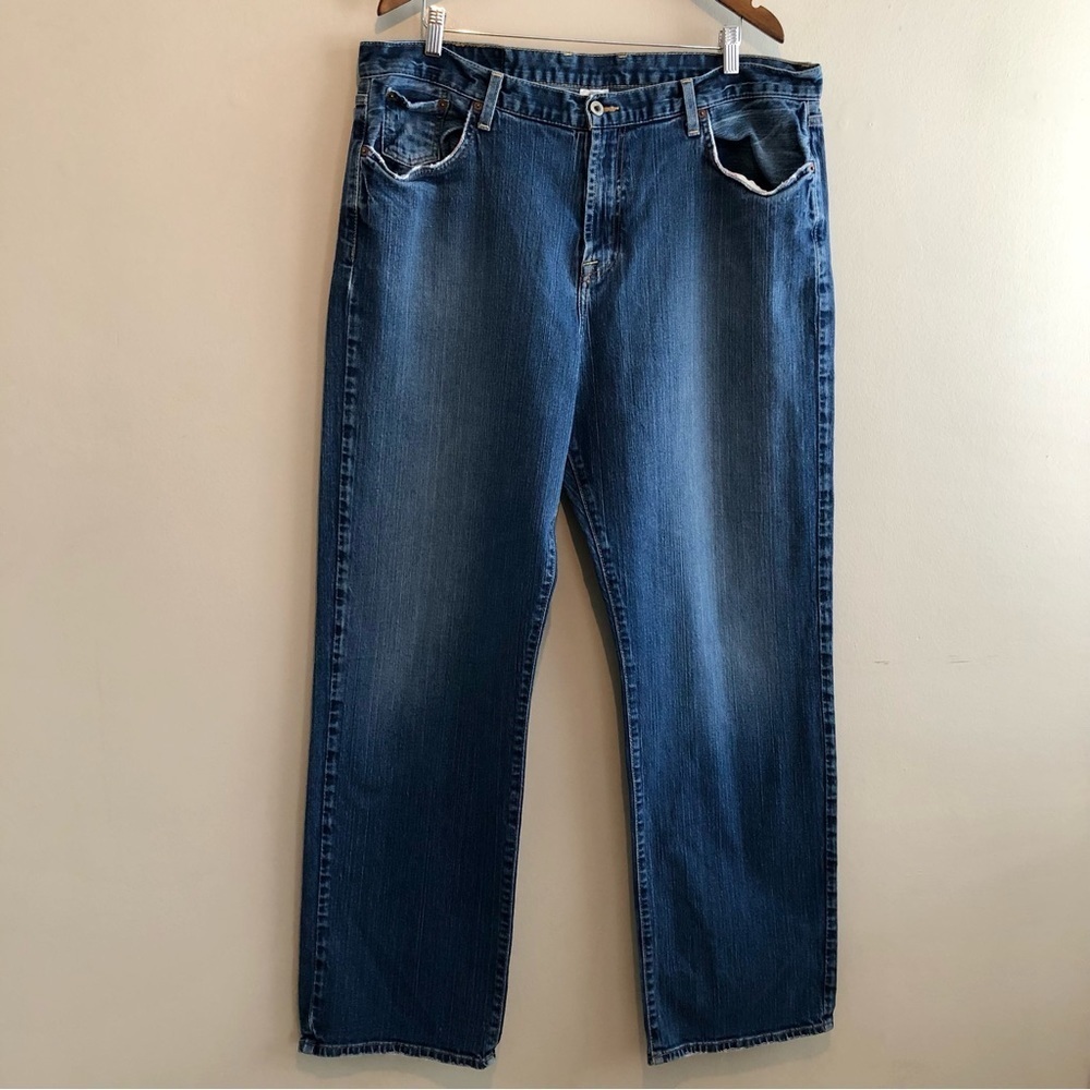 Lucky Brand Dungarees Vintage Straight Leg Fit Bootcut Denim Jeans Blue